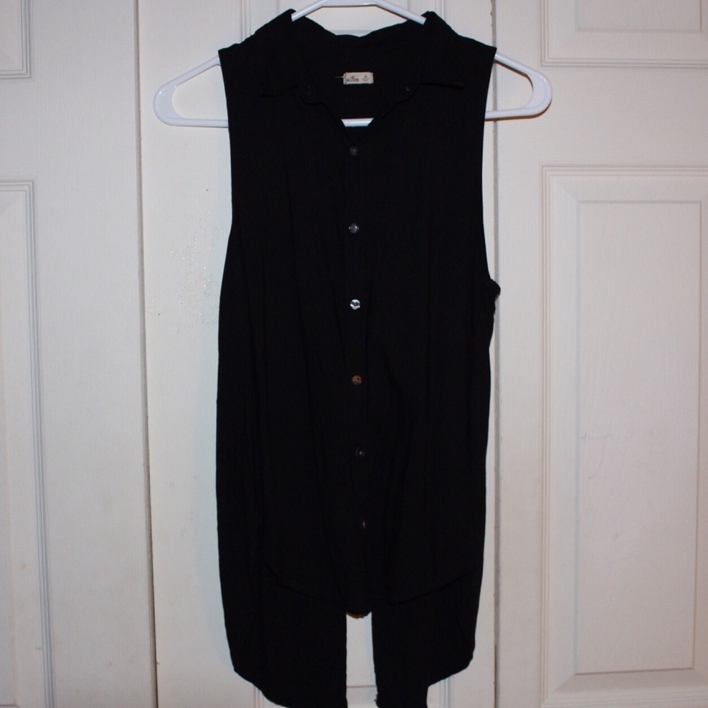 Hollister Black Button Up Shirt